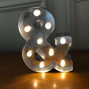 “&” light up sign